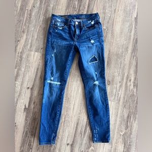 J Crew Toothpick Distressed Look Jean